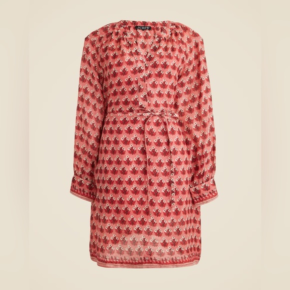 J. Crew Dresses & Skirts - J.Crew Cabana mini dress in block-print ramie CI921